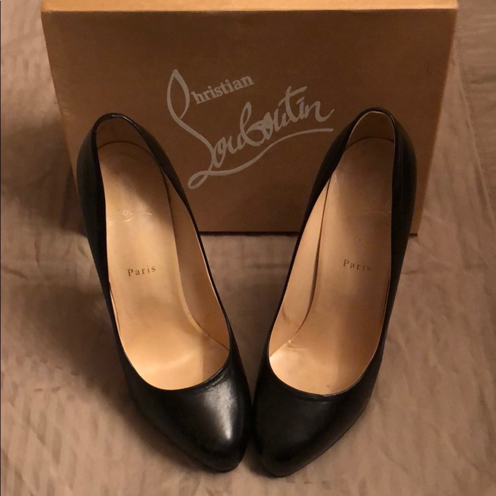 Christian Louboutin Feticha 120 Black Leather
